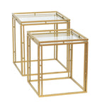 Antique Gold - Nested Square Side Tables - Set of 2