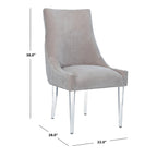 SAFAVIEH Couture Vesile Acrylic Leg Dining Chair - 22W x 28D x 38H
