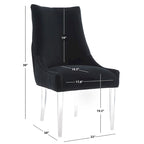 SAFAVIEH Couture Vesile Acrylic Leg Dining Chair - 22W x 28D x 38H