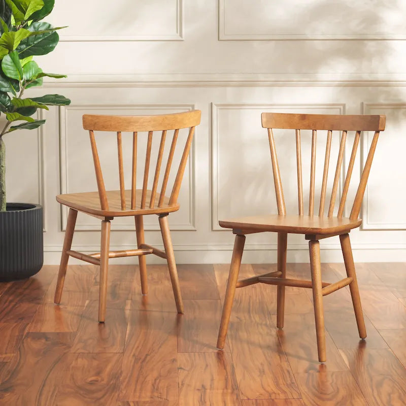 SAFAVIEH Signa Spindle Farmhouse Dining Chair (Set of 2) - 20 W x 20 D x 33 H - 20W x 20D x 33H