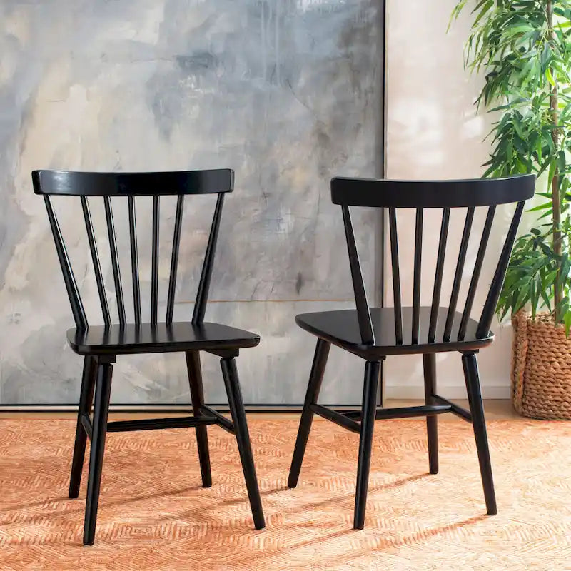 SAFAVIEH Signa Spindle Farmhouse Dining Chair (Set of 2) - 20 W x 20 D x 33 H - 20W x 20D x 33H