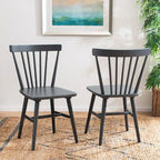 SAFAVIEH Signa Spindle Farmhouse Dining Chair (Set of 2) - 20 W x 20 D x 33 H - 20W x 20D x 33H