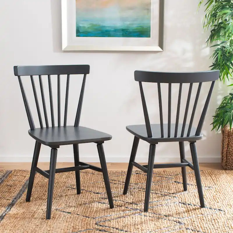 SAFAVIEH Signa Spindle Farmhouse Dining Chair (Set of 2) - 20 W x 20 D x 33 H - 20W x 20D x 33H