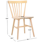 SAFAVIEH Signa Spindle Farmhouse Dining Chair (Set of 2) - 20 W x 20 D x 33 H - 20W x 20D x 33H