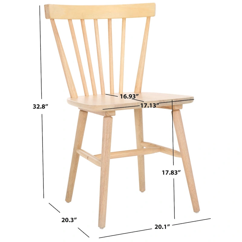 SAFAVIEH Signa Spindle Farmhouse Dining Chair (Set of 2) - 20 W x 20 D x 33 H - 20W x 20D x 33H