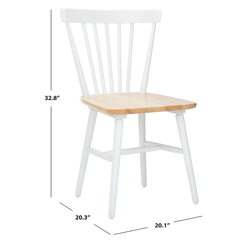 SAFAVIEH Signa Spindle Farmhouse Dining Chair (Set of 2) - 20 W x 20 D x 33 H - 20W x 20D x 33H