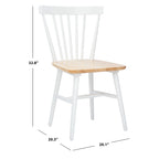 SAFAVIEH Signa Spindle Farmhouse Dining Chair (Set of 2) - 20 W x 20 D x 33 H - 20W x 20D x 33H