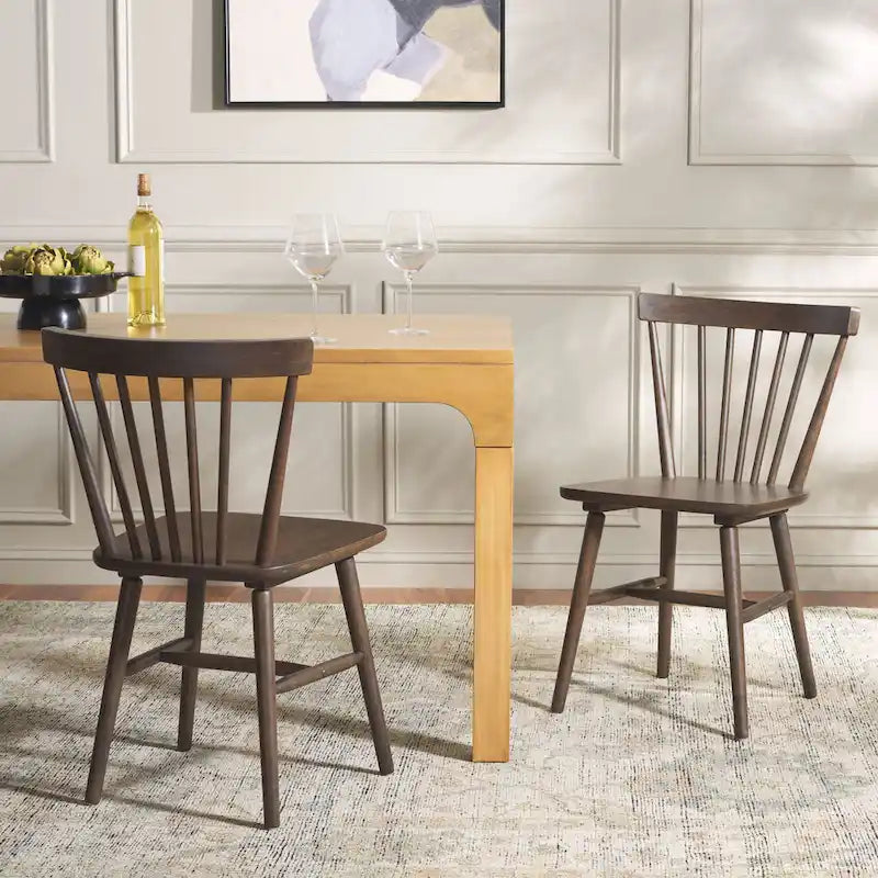 SAFAVIEH Signa Spindle Farmhouse Dining Chair (Set of 2) - 20 W x 20 D x 33 H - 20W x 20D x 33H