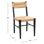 SAFAVIEH Couture Shazia Rattan Dining Chair (Set of 2) - 16.3 W x 21.3 L x 34 H - 16Wx21Dx34H