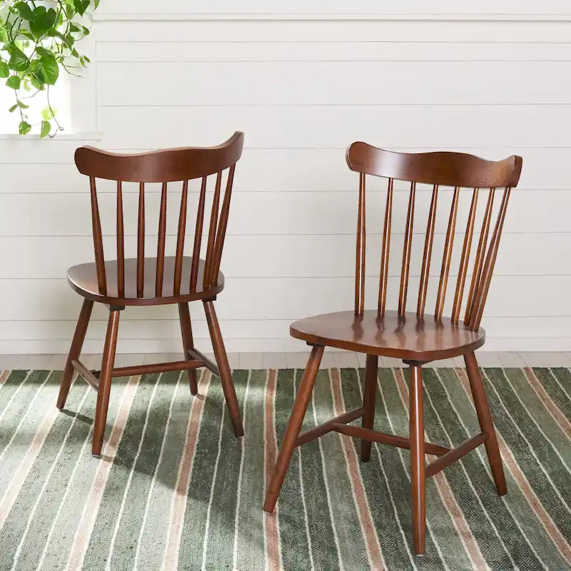 SAFAVIEH Margretta Spindleback Windsor Dining Room Chair (Set of 2) - 17 W x 19 L x 34 H - 17Wx19Dx34H