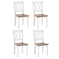 Wooden Farmhouse Kitchen Chairs with Rubber Wood Seat - 18 x 19 x 38