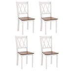 Wooden Farmhouse Kitchen Chairs with Rubber Wood Seat - 18 x 19 x 38