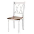 Wooden Farmhouse Kitchen Chairs with Rubber Wood Seat - 18 x 19 x 38