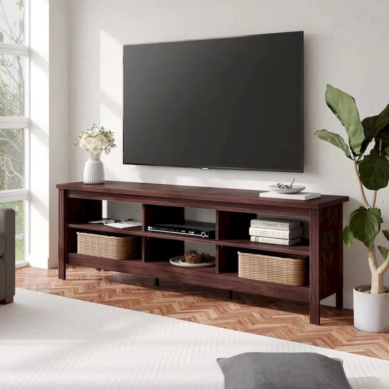70 Inch TV Stand for 75 TV, Classic Entertainment Center TV Console