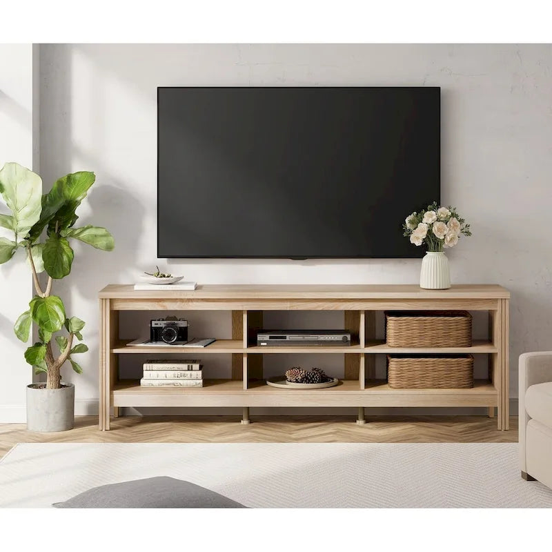 70 Inch TV Stand for 75 TV, Classic Entertainment Center TV Console