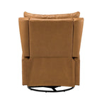 Jordano Mid-century Genuine Leather Recliner with Metal Base by HULALA HOME