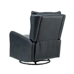 Jordano Mid-century Genuine Leather Recliner with Metal Base by HULALA HOME