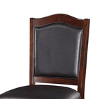 Wooden Armless High Chair, Espresso Brown & Black, Set of 2 - 42 H x 23 W x 20 L Inches