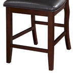 Wooden Armless High Chair, Espresso Brown & Black, Set of 2 - 42 H x 23 W x 20 L Inches