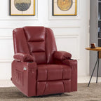 MCombo Small Power Lift Recliner Chair with Massage and Heat for Short Elderly People, Faux Leather 7569