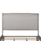 Belmar Washed Taupe & Silver Champagne King Upholstered Bed