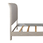 Belmar Washed Taupe & Silver Champagne King Upholstered Bed
