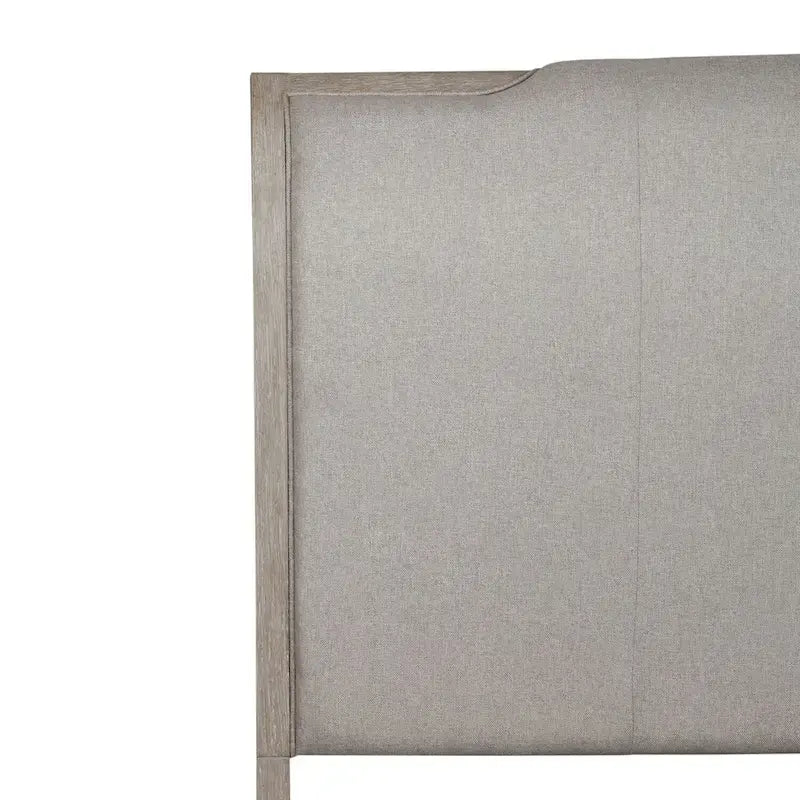 Belmar Washed Taupe & Silver Champagne King Upholstered Bed