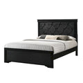 Sigurd Black Velvet Upholstered Tufted Panel Bed