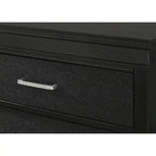 Sigurd Black Velvet Upholstered Tufted Panel Bed