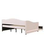 Teddy Fleece Full Size Upholstered Daybed with LED Light and Trundle