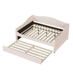 Teddy Fleece Full Size Upholstered Daybed with LED Light and Trundle