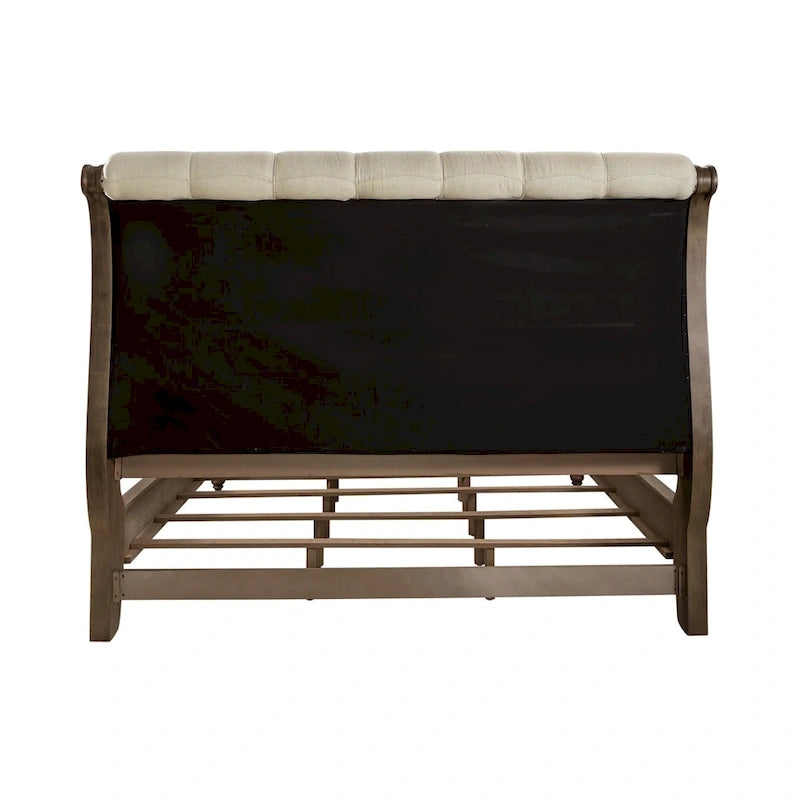 Americana Farmhouse Sleigh Bed, Dresser and Mirror Bedroom Set