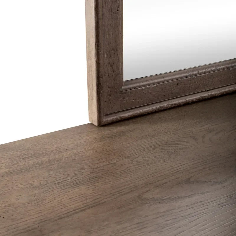 Americana Farmhouse Sleigh Bed, Dresser and Mirror Bedroom Set