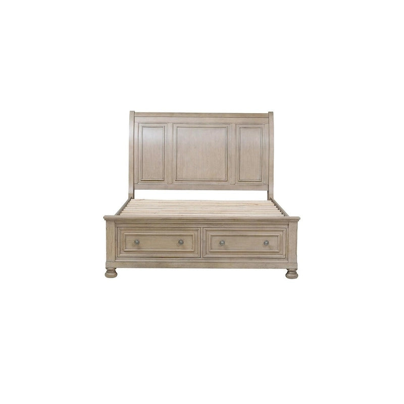 Donald 3 Piece Gray Modern Sleigh Storage Platform Bedroom Set