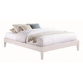 Cavi Modern Low Profile Platform Full Size Bed, Panel Sides, Slats, White