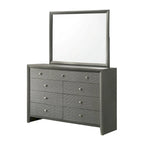 Sim 3 Piece Gunmetal Gray Panel Bedroom Set