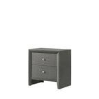 Sim 3 Piece Gunmetal Gray Panel Bedroom Set