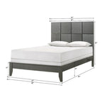 Sim 3 Piece Gunmetal Gray Panel Bedroom Set