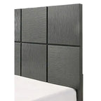 Sim 3 Piece Gunmetal Gray Panel Bedroom Set