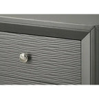 Sim 3 Piece Gunmetal Gray Panel Bedroom Set