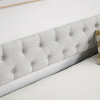 Twin Size Daybed with Trundle Upholstered Tufted Sofa Bed