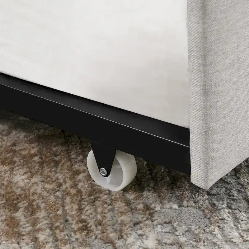 Twin Size Daybed with Trundle Upholstered Tufted Sofa Bed