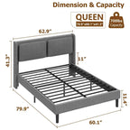 Queen Bed Frame with USB Ports