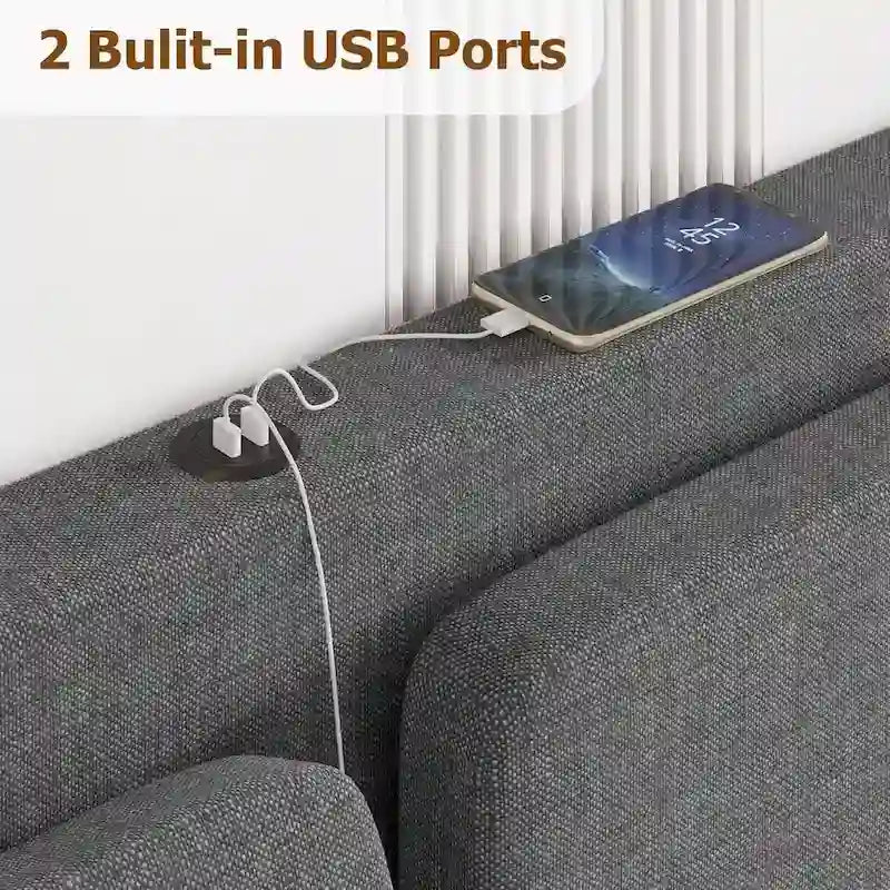 Queen Bed Frame with USB Ports