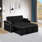 3 in 1 Convertible Sleeper Sofa Bed, Modern Velvet Loveseat Lounge Sofa with Pull-Out Bed