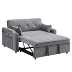 3 in 1 Convertible Sleeper Sofa Bed, Modern Velvet Loveseat Lounge Sofa with Pull-Out Bed