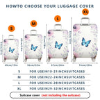 1-Piece Floral Butterfly Pastel Elegant Nature Artistic  Suitcase Luggage Cover, Stretch Protective Sleeve