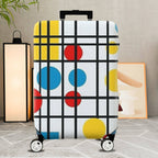 1-Piece Modern Abstract Geometric Colorful Artistic Stylish  Suitcase Luggage Cover, Stretch Protective Sleeve