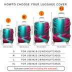 1-Piece Forest Path Vibrant Colors Nature Scenic Landscape  Suitcase Luggage Cover, Stretch Protective Sleeve