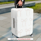 1-Piece Elegant Bow Knot Pattern Neutral Tone Simple Style Chic Look  Suitcase Luggage Cover, Stretch Protective Sleeve